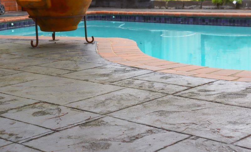 Completed Stamped Concrete Pool Deck